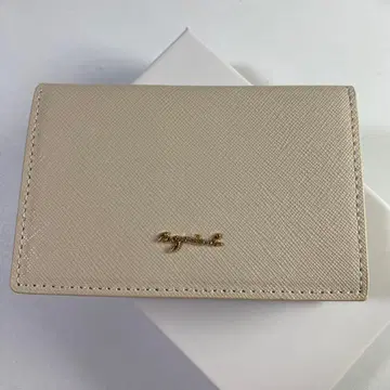 미사용 새상품 agnes b. VOYAGE 에네스베 명함지갑 아이보리