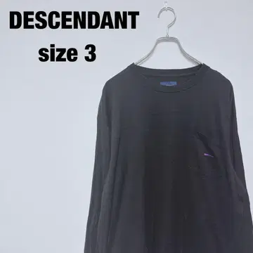 DESCENDANT 블랙 긴팔 티셔츠 롱티 사이즈 3