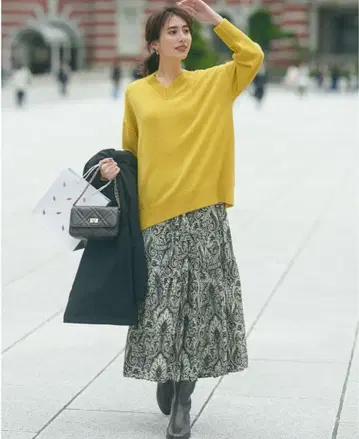 새상품급 23구 프렌치 페이즐리 데신 캉캉 스커트 40 (L~XL)