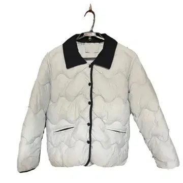 블루 퀼팅 다운 자켓