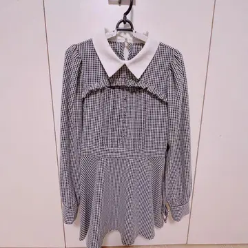 pium 체크 무늬 원피스