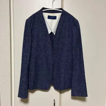 SHIPS 노카라 자켓 네이비