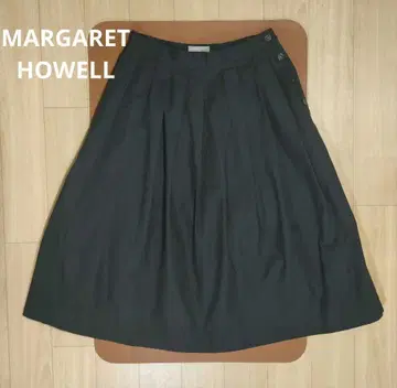 MARGARET HOWELL 코튼 플리츠 스커트 사이즈 1