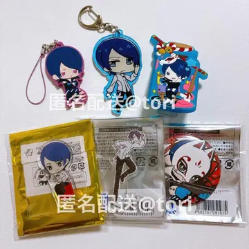 페르소나 5 키타가와 유스케 그래프 아트 아크릴 스탠드 캔뱃지 마네키네코