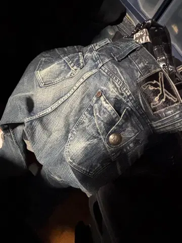 roar 다크 블루 데님 팬츠