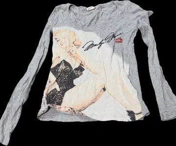 한정판 가격 인하 d.i.a. 마릴린 몬로 긴팔 티셔츠 그레이