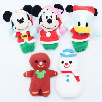 디즈니 크리스마스 봉제 인형 손가락 인형
