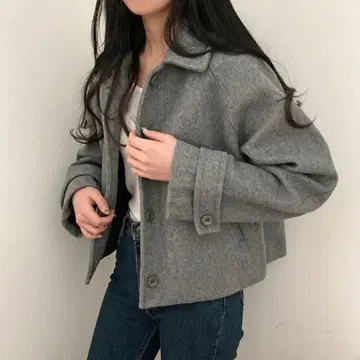 그레이 울 코트