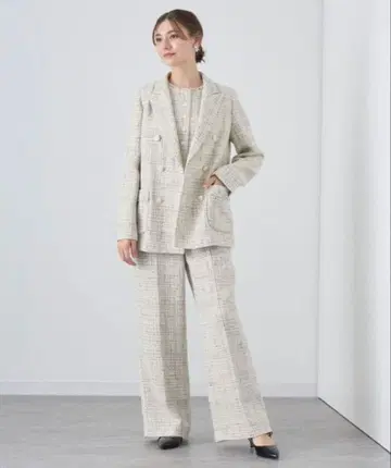 아나이 트위드 자켓 올인원 셋업 38