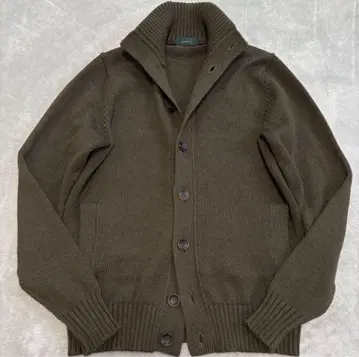 컨디션 최상 ZANONE CHIOTO 스탠드 카라 니트 5G 카키 46