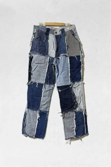 구제 의류 핸드메이드 리메이크 패치워크 데님 그런지