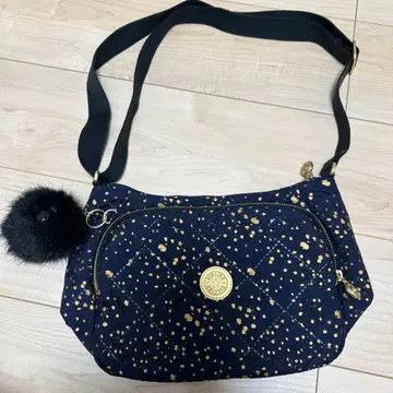 Kipling 네이비 꽃무늬 숄더백