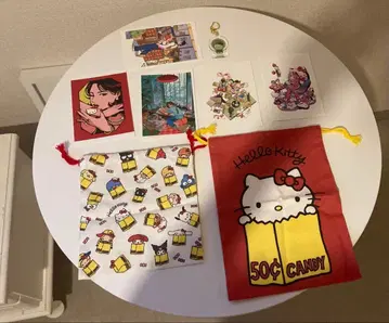 헬로키티전 간사이 오사카 만박 일본관 복조리 엽서 키링