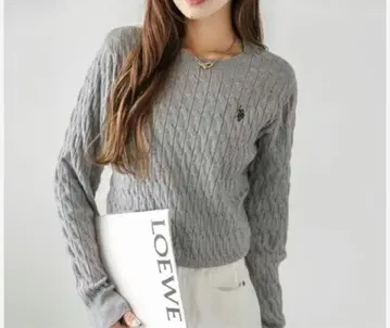 U.S. POLO ASSN. 그레이 긴팔 니트