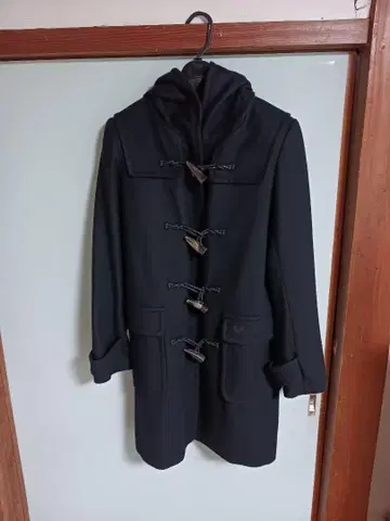 EVEX BY KRIZIA 후드 더플 코트 블랙