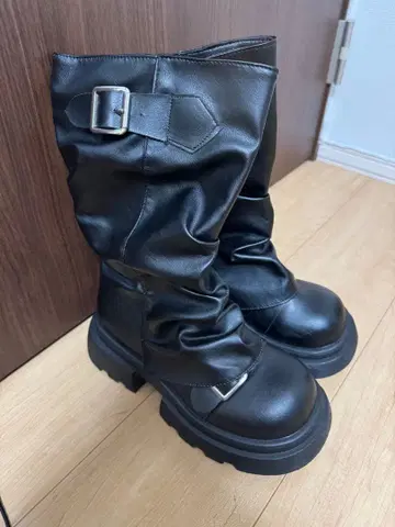 미들 부츠 통굽