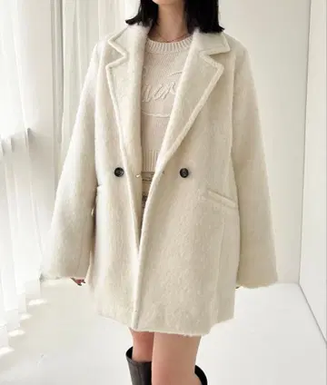 Heather 샤기 미들 코트 983575