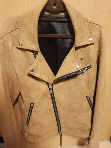 semantic design 베이지 라이더 자켓 M 스웨이드