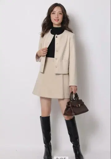 아푸와이저 리셰 자켓 스커트 백ZIP 스웨이드 셋업