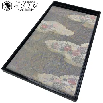 여름 오비 후쿠로 오비 샤 구름 무늬에 꽃 무늬 금은사 O-5137