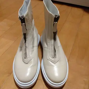 코르소 로마 베이지 지퍼 하이컷 부츠
