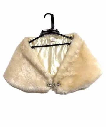 인조 모피 숄 볼레로 결혼식 파티 베이지 2차 모임 프리