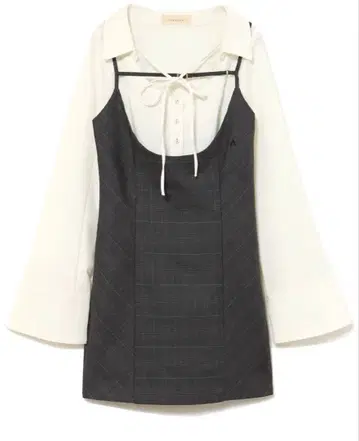 andmary Betty 레이어드 체크 드레스