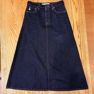 데님 롱 스커트 썸씽 그린 라벨