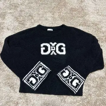 GYDA 제다이 로고 블랙 크롭 니트