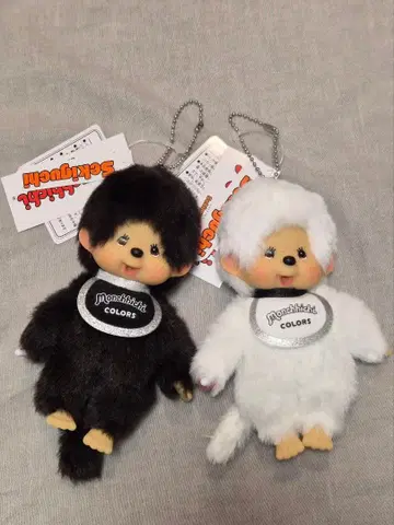 몬치치 컬러즈 봉제 인형 화이트&블랙 2개 세트