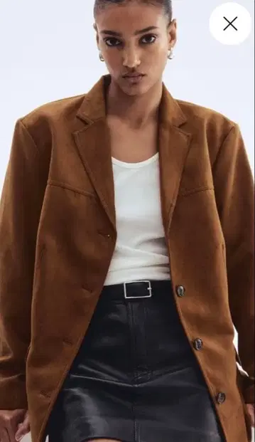 H&M 스웨이드 테일러드 자켓 S 사이즈