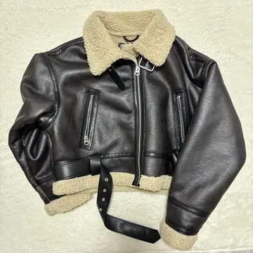 ZARA 쉘파 옷깃 가죽 자켓