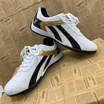 새상품 남성용 27.0cm 인조 가죽 코트 스니커즈 블랙 화이트 1189