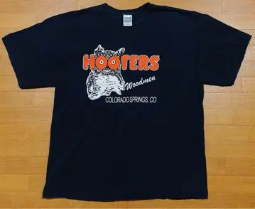 HOOTERS 후터스 로고 티셔츠 검정 블랙 XL 사이즈 기업