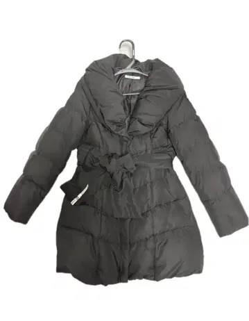 M.doux 벨트 블랙 다운 자켓