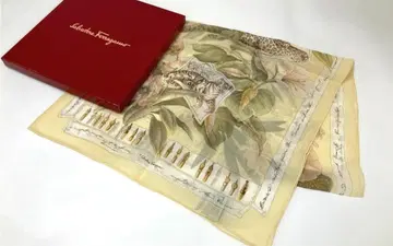 Salvatore Ferragamo 실크 스카프 애니멀 무늬 90cm