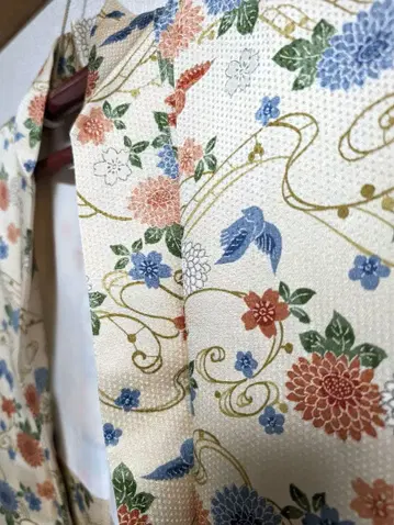 꽃무늬 겉옷 기모노 시치쓰키