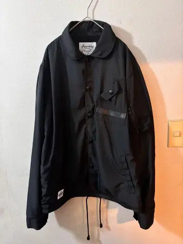 Knowledge 블랙 나일론 자켓