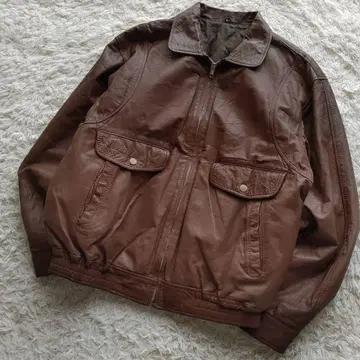 90s short real leather bomber jacket vtg