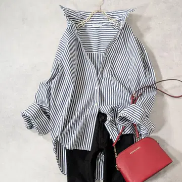 새상품급 두지엠 클라세 EVERYDAY 스트라이프 셔츠 옷깃 와이어