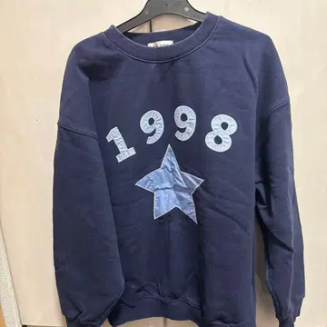 tinajojun 로고 맨투맨 네이비