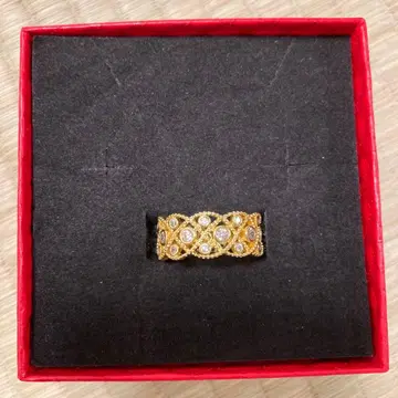 장식용 스톤이 달린 골드링 앤티크 유품 정리 시스루 반지 골드 컬러