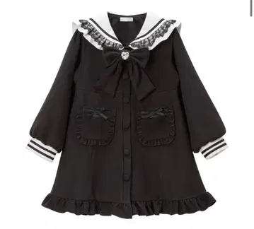 세일러 리본 프릴 코트