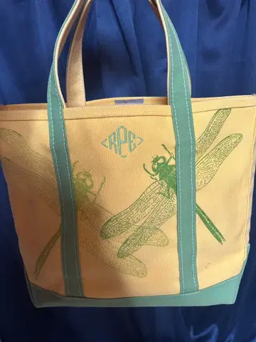 레어 L.L.Bean 토트백 잠자리 프린트 90s