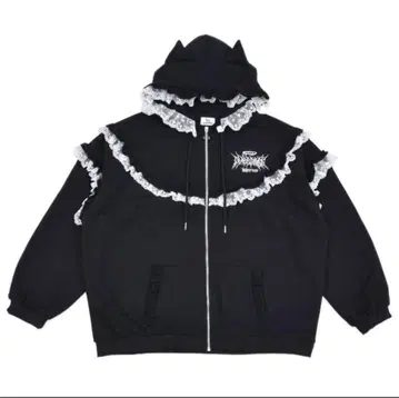 VOLCAN&APHRODITE 볼칸 고양이 귀 프릴 ZIP 후드티