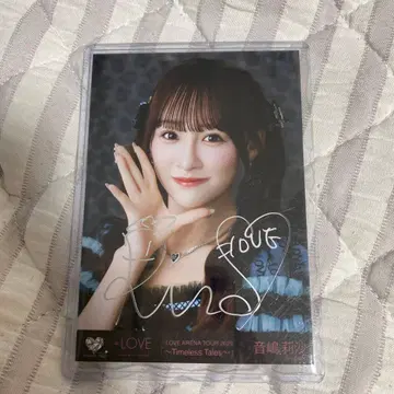 이코럽 오토시마 리사 친필 브로마이드 블랙 의상 요리