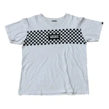 VANS 체커 패턴 T셔츠 L 사이즈