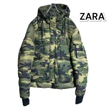 [ ZARA ] 카모플라쥬 카모플라 다운 자켓 1975 XL