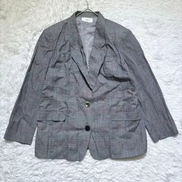 [엘모 레어] 테일러드 자켓 글렌체크 루즈핏 겉옷 캐주얼