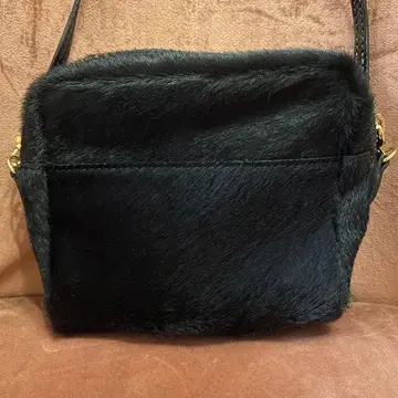 guial 블랙 퍼 숄더백